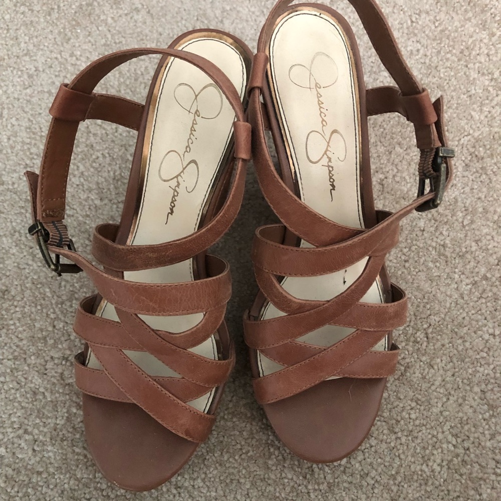 Jessica Simpson brown wedges